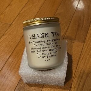 Thank You Scented Candle with Gold Lid